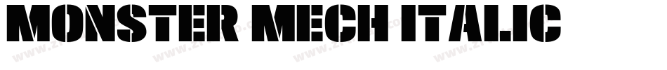 Monster Mech Italic字体转换